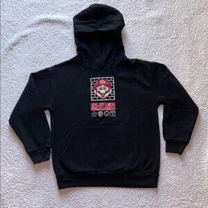 Nintendo Black Super Mario Kids Hoodie